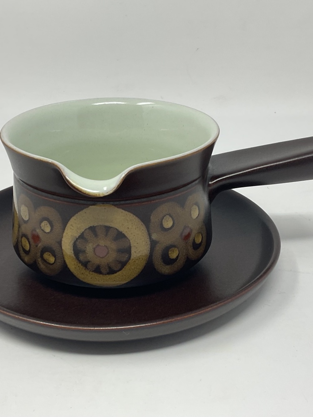 Denby Arabesque (retired) Stoneware Gravy Boat & Saucer